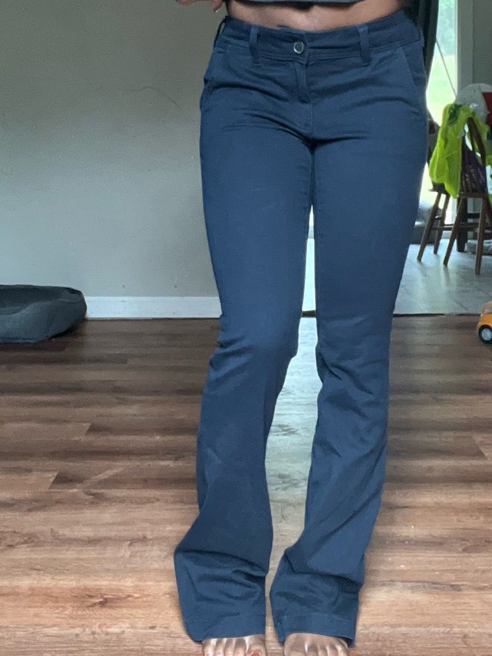 American Eagle Kick Boot Black Stretch Bootcut Pants Size 4 Long